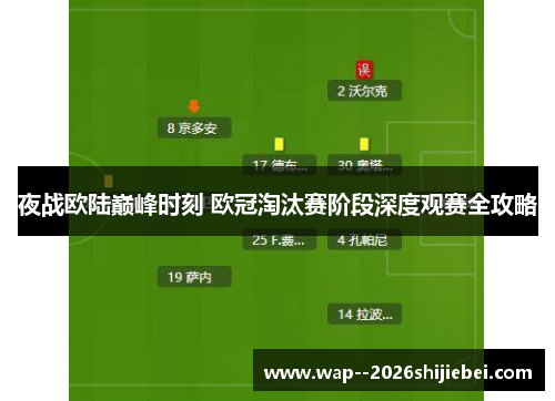 夜战欧陆巅峰时刻 欧冠淘汰赛阶段深度观赛全攻略